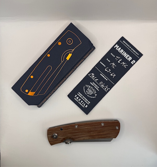 Vintage Micarta Mariner 2 - Second Cut - Damaged Box & COA