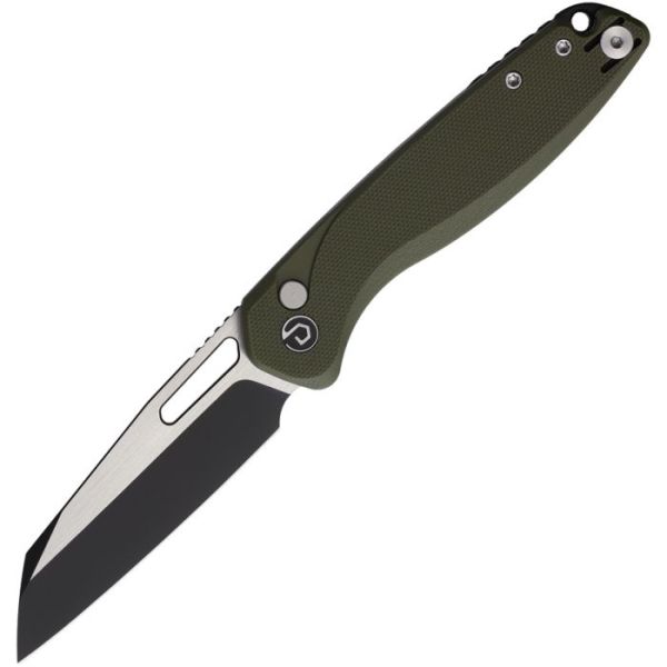 Defcon - Warhawk Button Lock OD Micarta