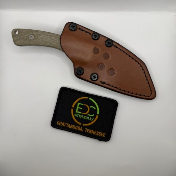 Redhawk - Green Micarta - Stonewash - Leather Sheath