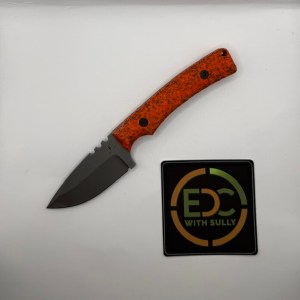 Townsend Knife Co. - Orange - 52100 - Fixed Blade with Leather Sheath