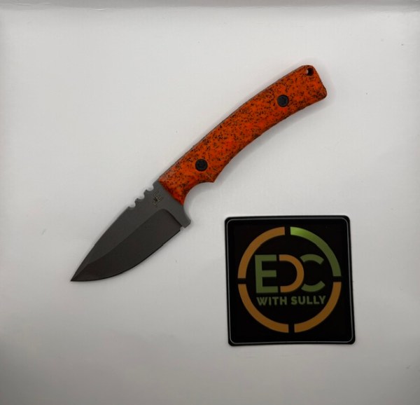 Townsend Knife Co. - Orange - 52100 - Fixed Blade with Leather Sheath