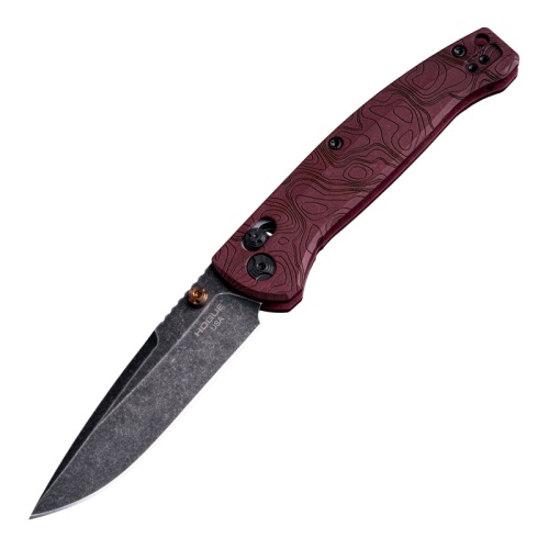 Mysto Manual Folder (Fire) - Black Stonewash Redstone Richlite Frame