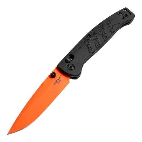Mysto Manual Folder (Hogue Hunting) - Orange Cerakote Black Diamond Richlite Frame