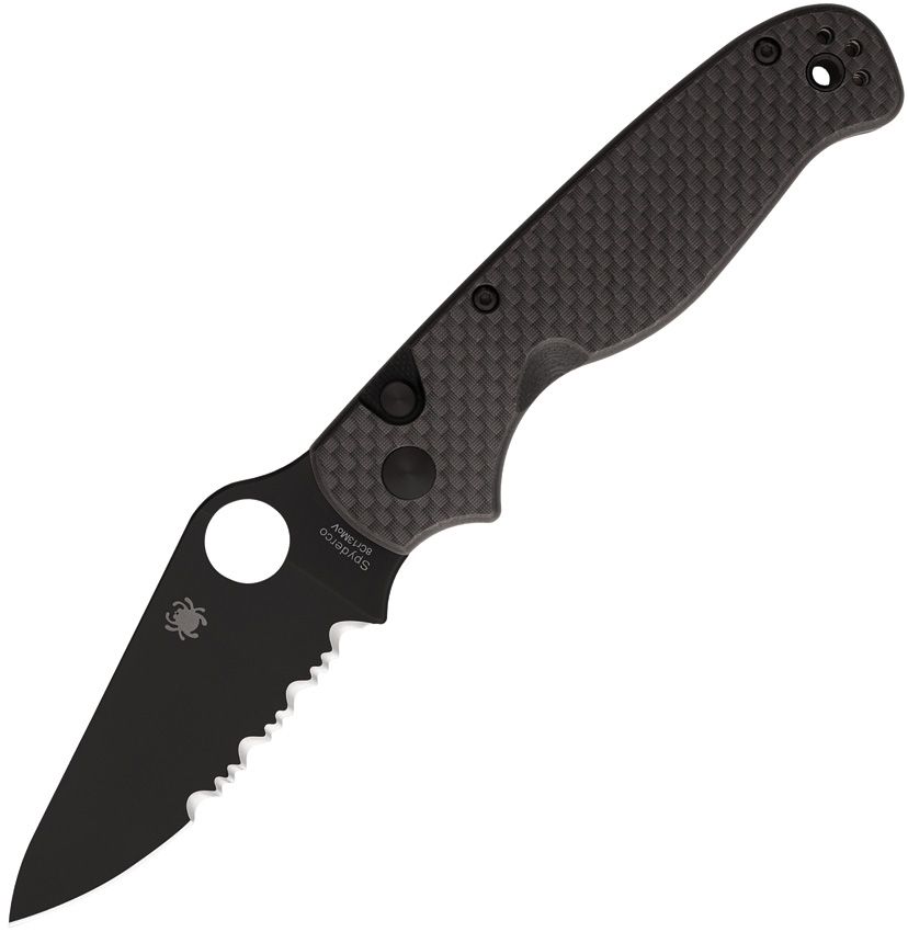 Spyderco - ButtonUp Button Lock CF/BLK- CombinationEdge