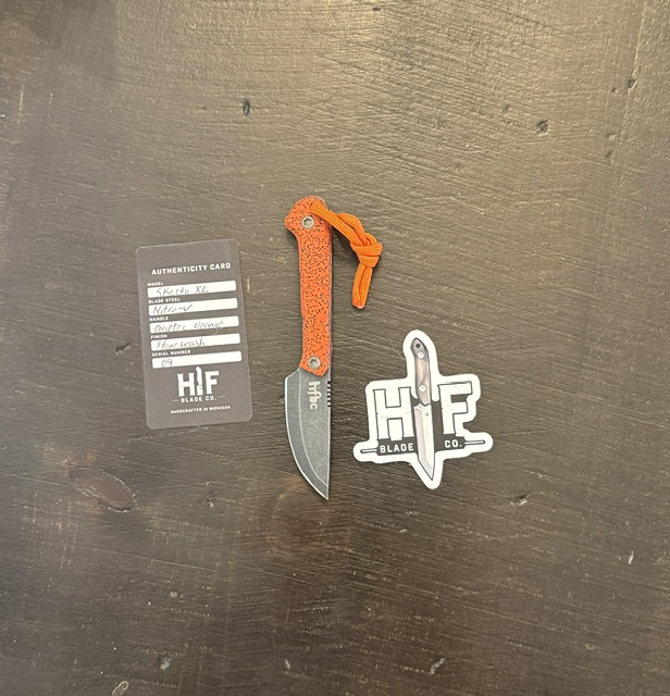 HF Blade Co. - Skeeto XL - Nitro-V - Orange Grip-Tec - Kydex Sheath