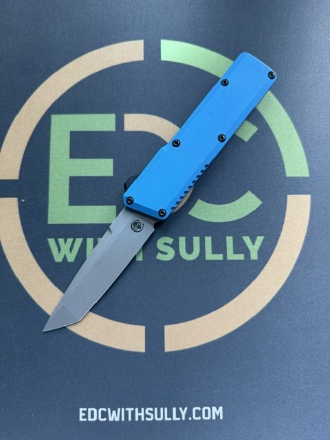 Chaves Dissident Tanto Knife Flat Blue Aluminum (3.7" Two-Tone) - Image 2